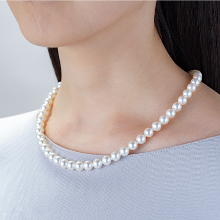 WAKANA(ワカナ) アコヤ真珠ネックレスイヤリングセット 〈7.5-8.0mm 45cm〉