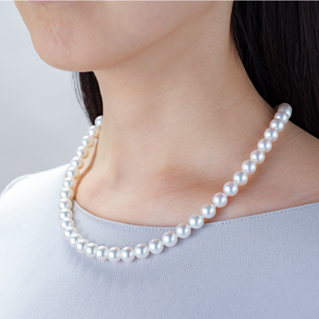 WAKANA(ワカナ) アコヤ真珠ネックレスイヤリングセット 〈8.0-8.5mm 45cm〉