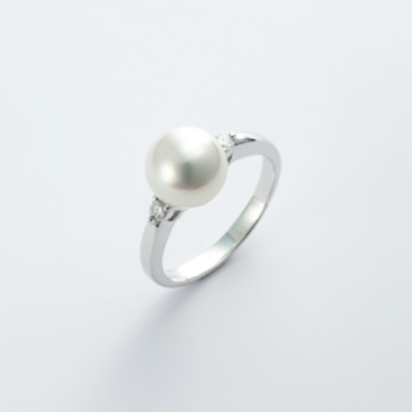 WAKANA(ワカナ) Ptアコヤ真珠ダイヤモンドリング〈8.5mm Pt900 D WAKANA(ワカナ) Ptアコヤ真珠ダイヤモンドリング〈8.5mm Pt900 D
