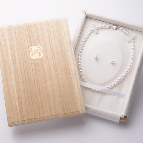 WAKANA（ワカナ） アコヤ真珠ネックレスイヤリングセット 〈7.5-8.0mm 45cm〉